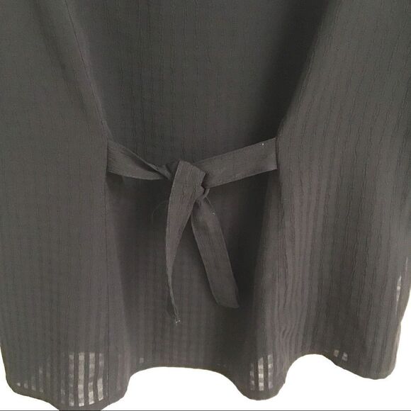 Vintage semi sheer black dark academia sleeveless blouse M - Picture 5 of 9